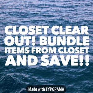 Closet clear out!